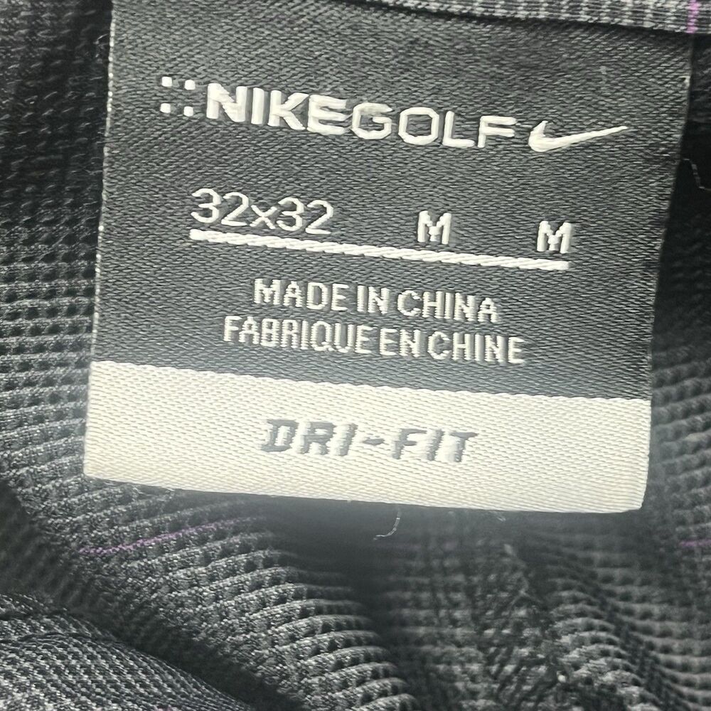 Nike Golf Tour Performance checkered golf‎ pants 32x32 gray Purple Checked mens - Picture 7 of 8